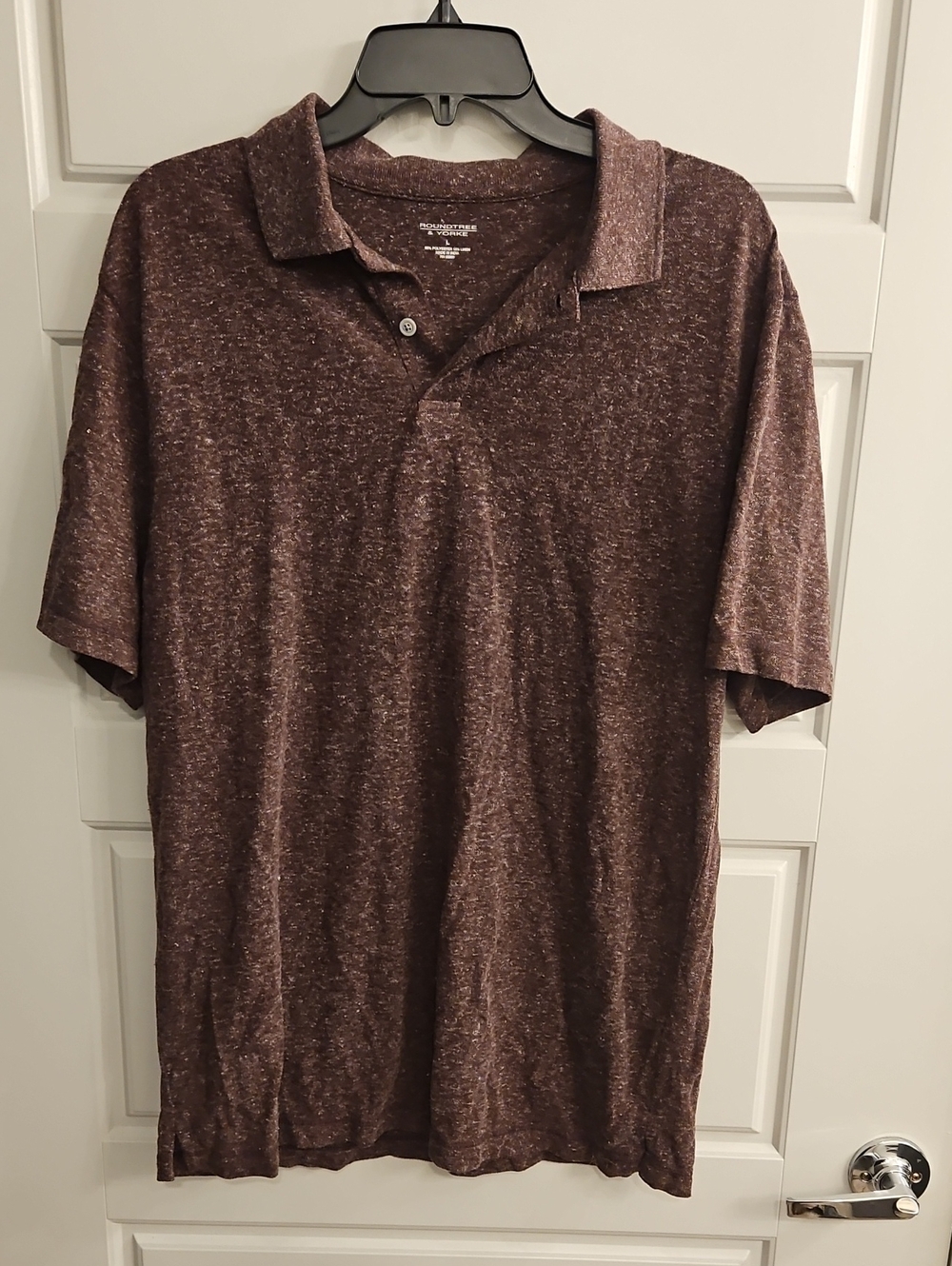 Roundtree & Yorke Marled Maroon Polo Shirt